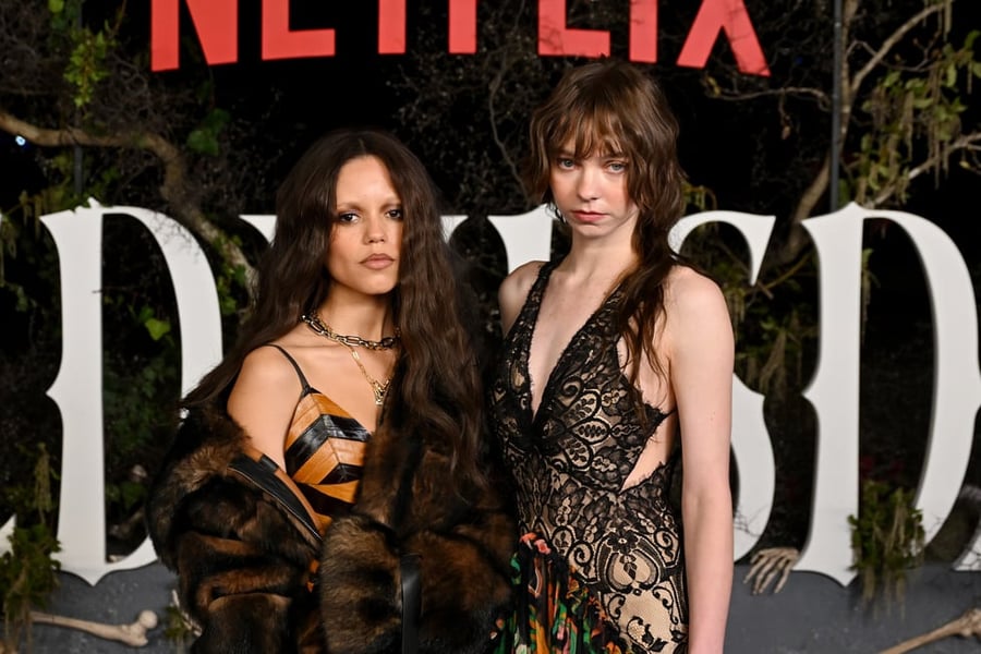 Jenna Ortega and Emma Myers in Sydney for the Wednesday Season 2 event.