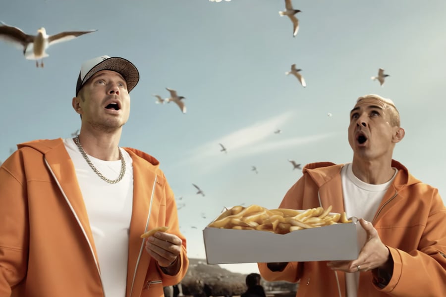 Bliss n Eso in Menulog advert