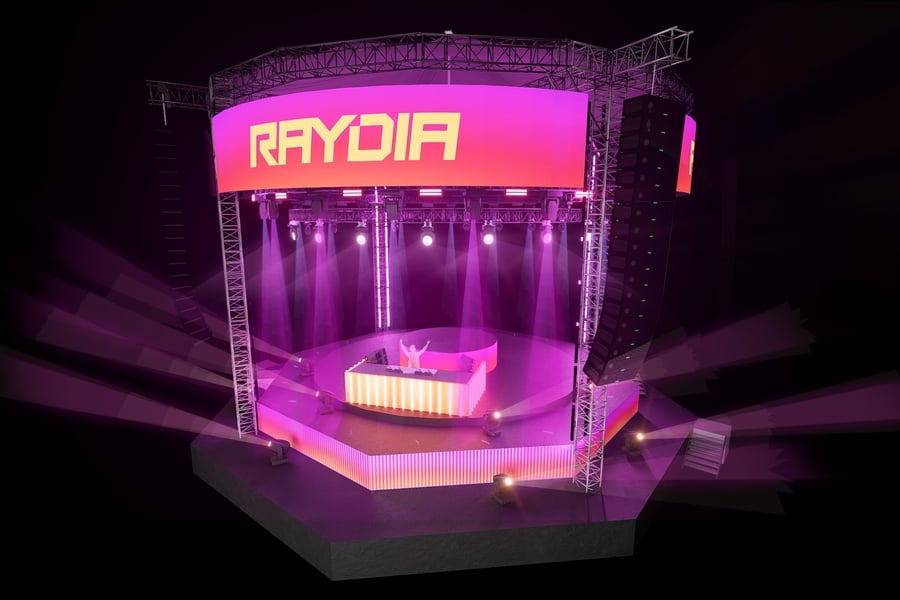 RAYDIA festival 360 degree stage