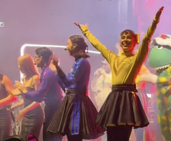 The Wiggles on stage with Teddy Swims