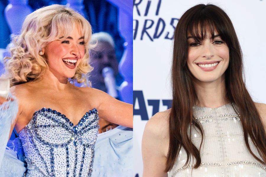 Sabrina Carpenter and Anne Hathaway