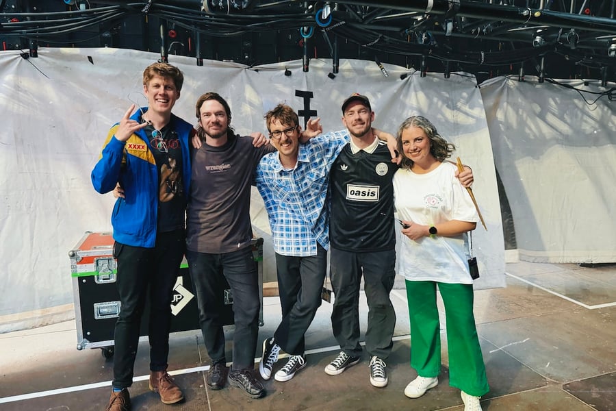 Ball Park Music backstage at Oasis