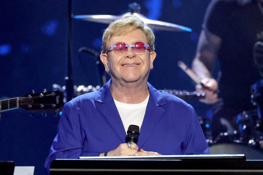 Elton John at Rock & Roll Hall of Fame ceremony
