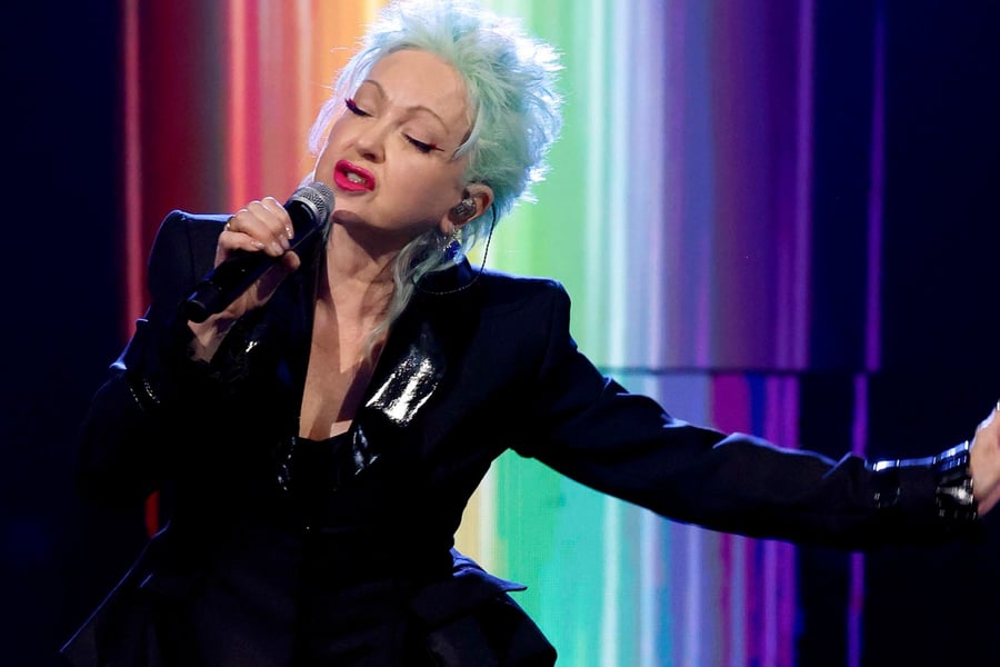 Cyndi Lauper at Rock & Roll Hall of Fame ceremony