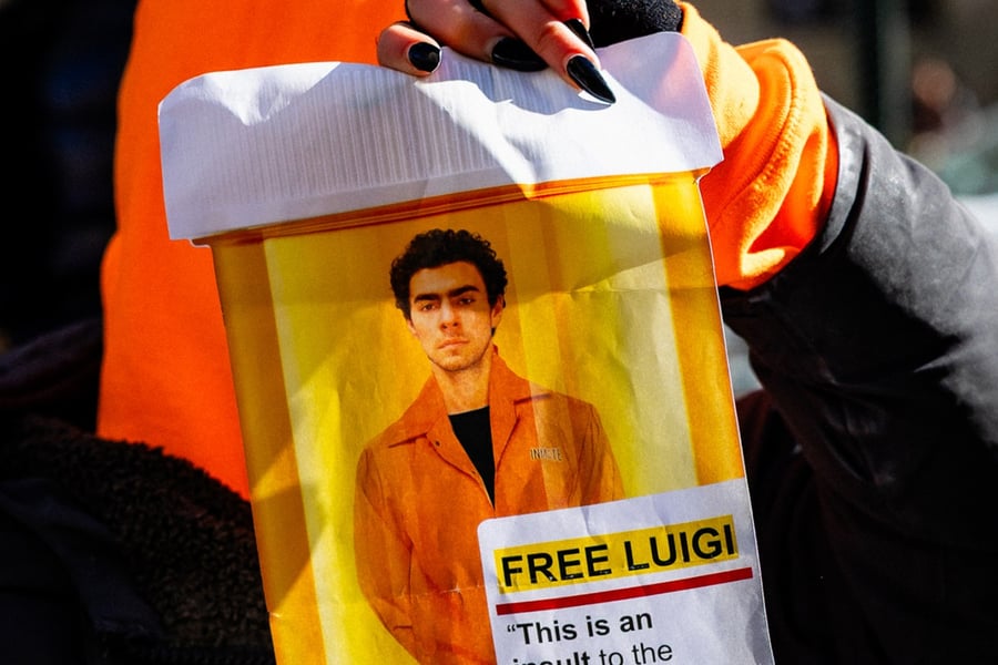 Luigi Mangione supporters outside Federal Court in New York