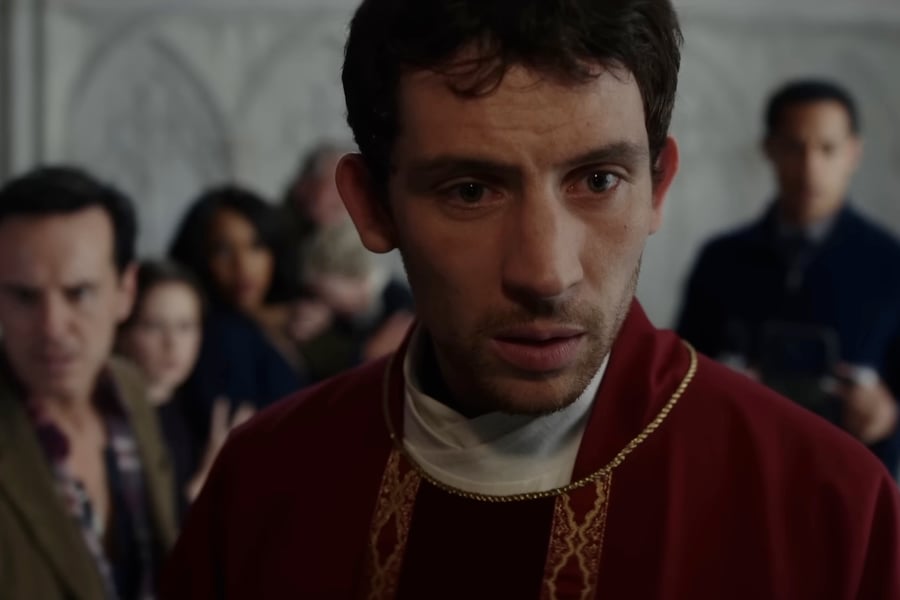 Josh O'Connor in Wake Up Dead Man