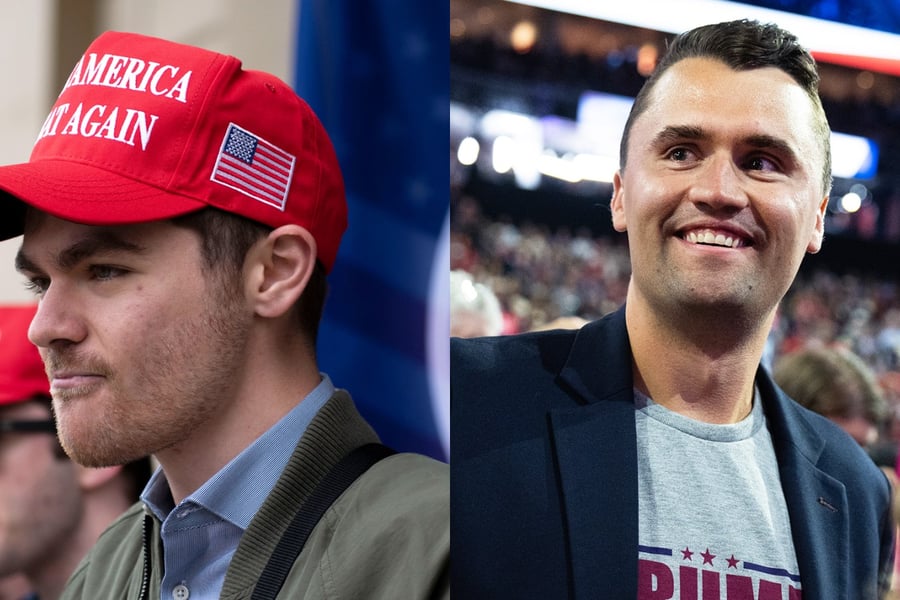 Nick Fuentes and Charlie Kirk