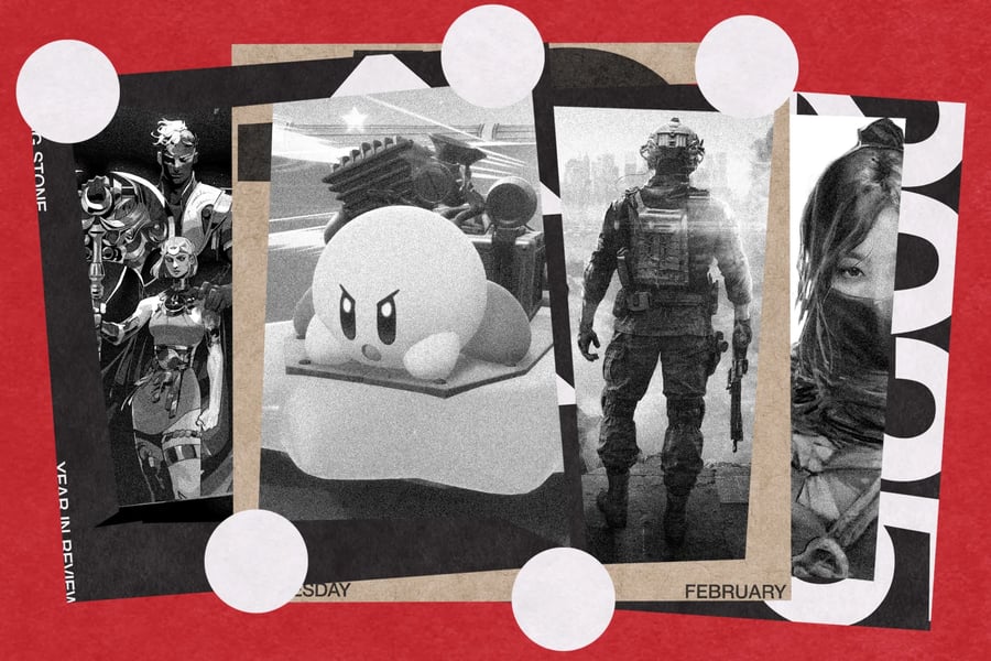 Photo illustration featuring video games