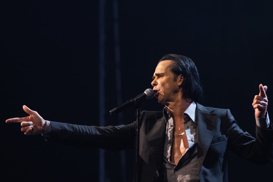 Nick Cave singing at the o2 London