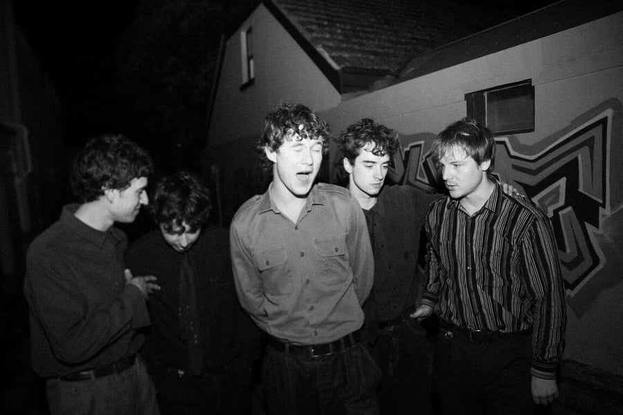 A black and white shot of Radio Free Alice