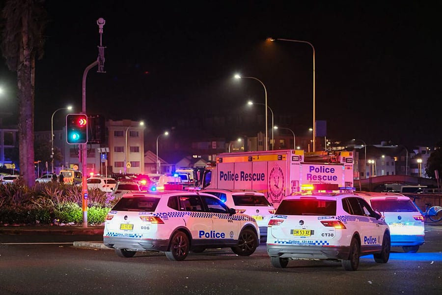 Police at Bondi Beach after terror attack