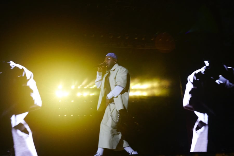 Kendrick Lamar performs at AAMI Park in Melbourne