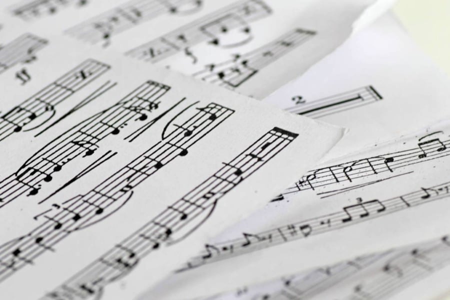 Photo of sheet music