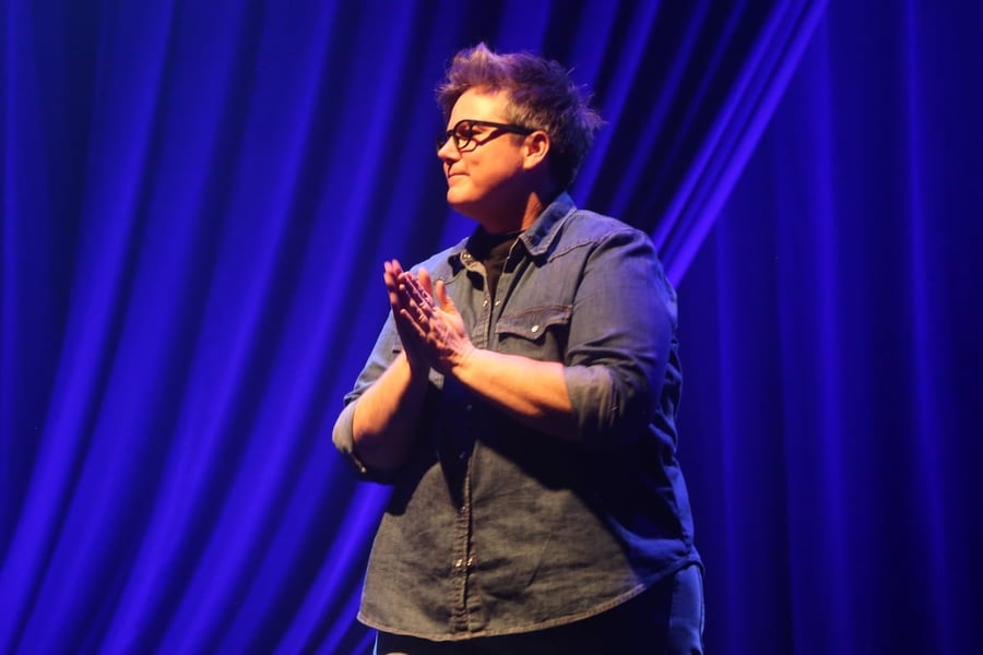 NEW YORK, NEW YORK - OCTOBER 06: Hannah Gadsby attends opening night of "Hannah Gadsby: WOOF!"at Abrons Arts Center on October 06, 2024 in New York City. (Photo by Bruce Glikas/Getty Images)