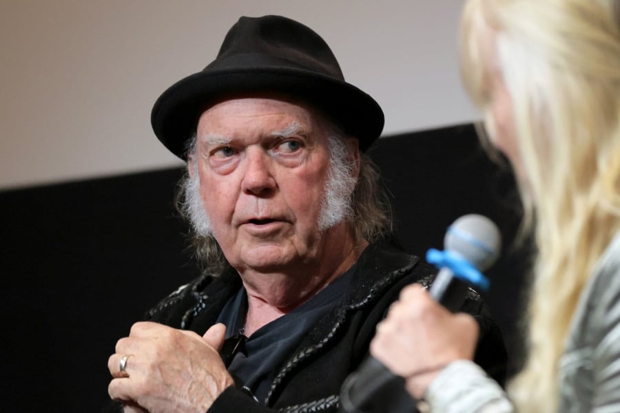 Neil Young and Darryl Hannah at a Q&A for 'Coastal' during the 2025 Santa Barbara International Film Festival.