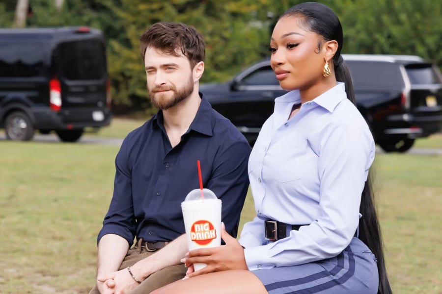 Daniel Radcliffe and Megan Thee Stallion in The Fall and Rise of Reggie Dinkins
