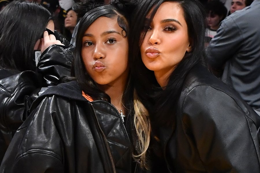 North West and Kim Kardashian