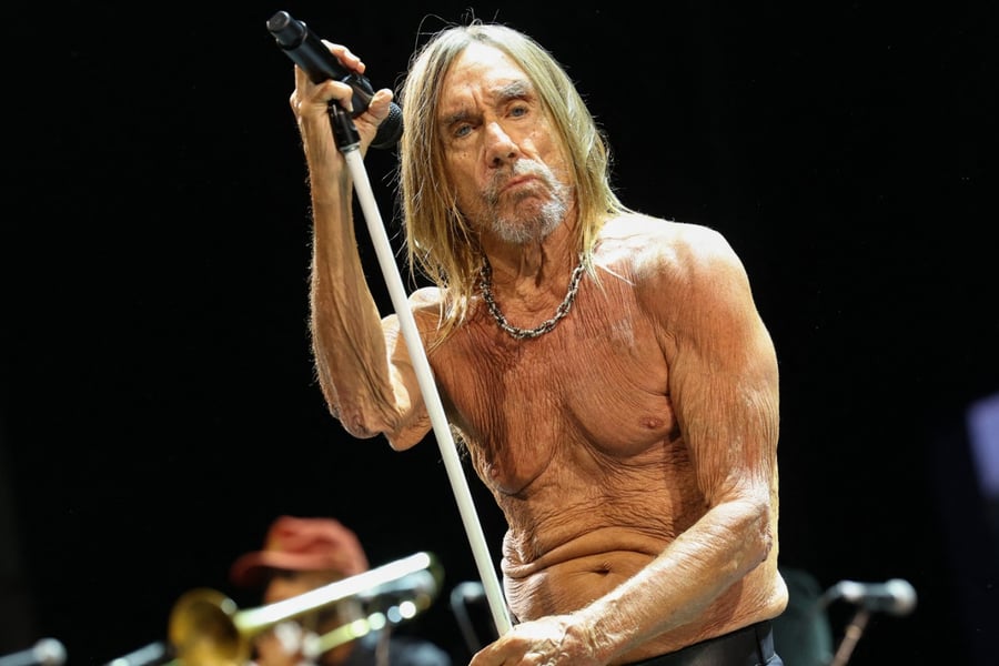 Iggy Pop performs at 2026 Coachella on April 12, 2026.