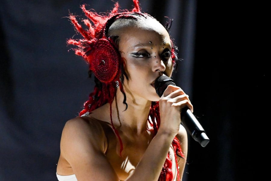 FKA twigs performs at the 2026 Coachella Valley Music And Arts Festival - Weekend 1 - Day 3 on April 12, 2026 in Indio, California.