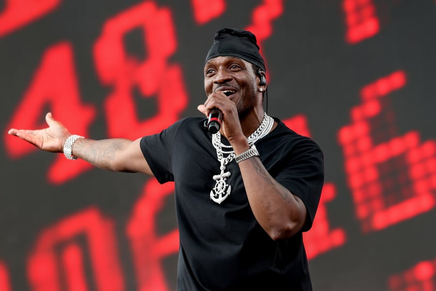 Pusha T of Clipse performs at 2026 Coachella on April 12, 2026.