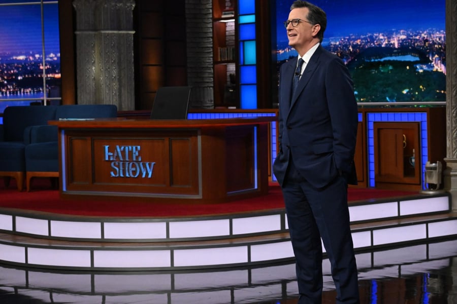 Stephen Colbert during 'The Late Show' series finale.
