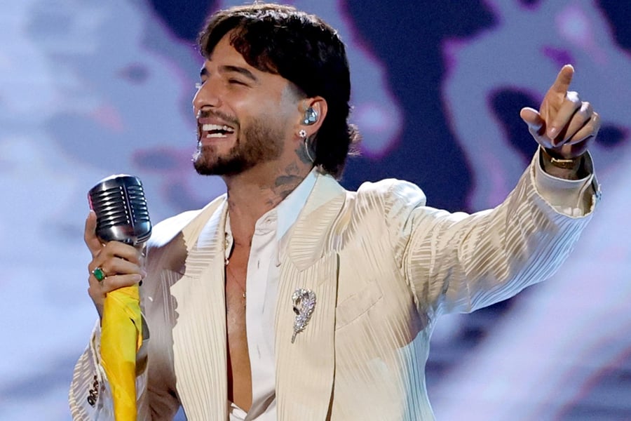 Maluma performs at the 2026 American Music Awards.