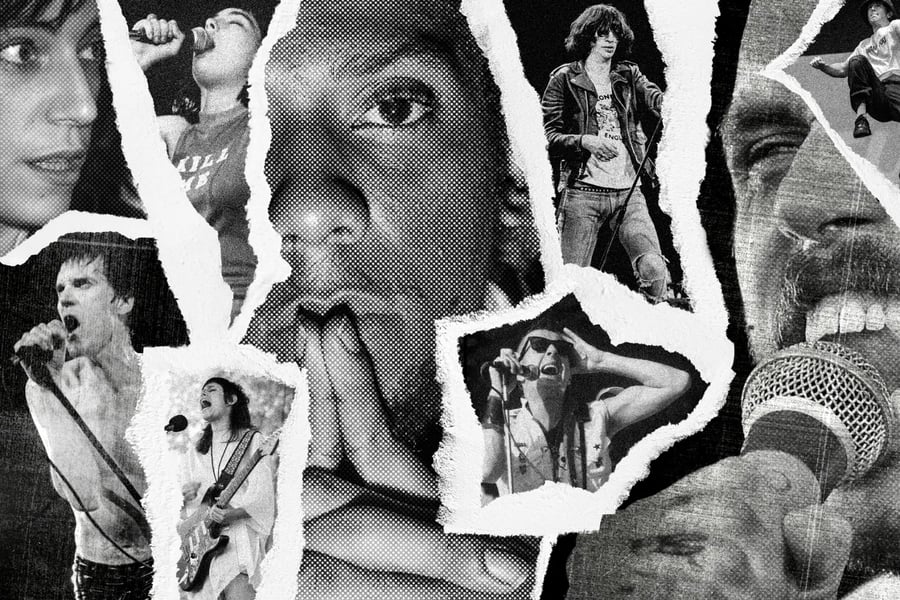 Punk albums photo illustration