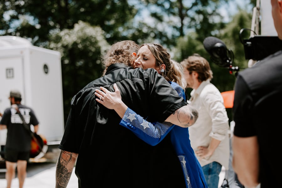 Jelly Roll and Kaylee Bell backstage at CMA Fest 2026