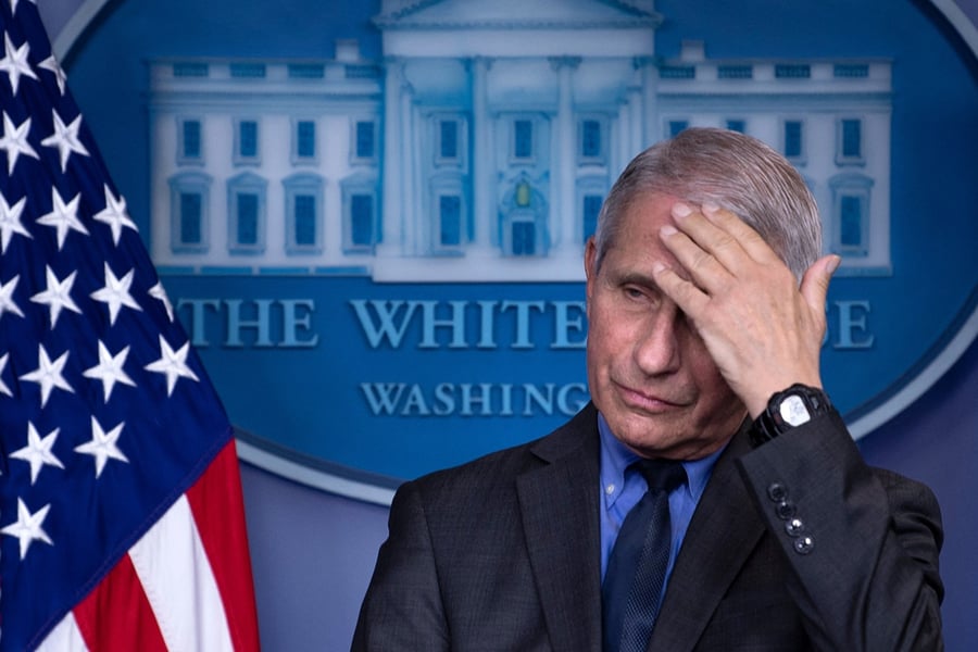 Anthony Fauci during a press conference