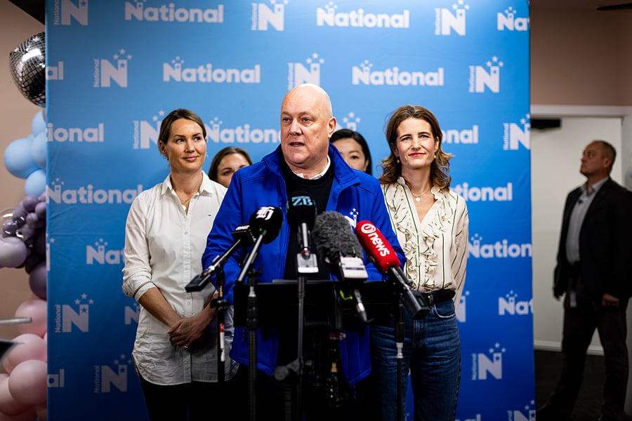 Christopher Luxon speaks at press conference