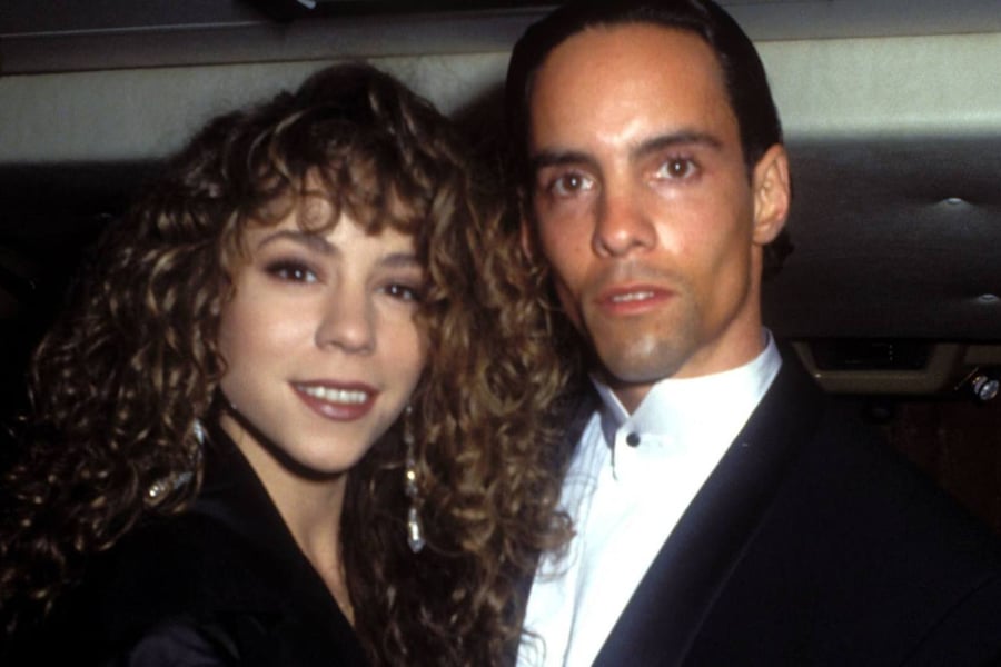 Mariah Carey and brother Morgan Carey in 1991.