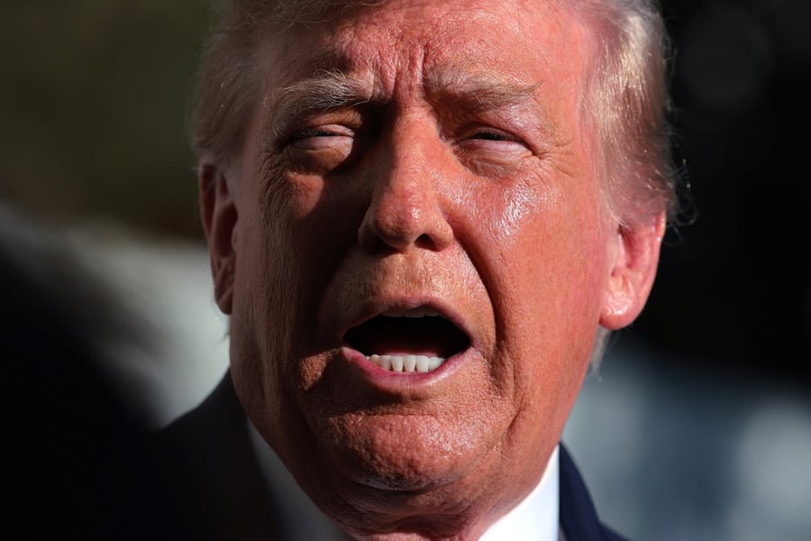 Donald Trump speaks to reporters as he departs the White House, on Oct. 19, 2026.